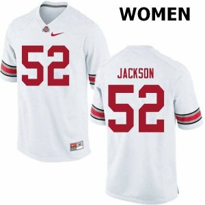 Women's Ohio State Buckeyes #52 Antwuan Jackson White Nike NCAA College Football Jersey Black Friday AZM4644WG